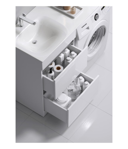 Тумба с умывальником AQWELLA Forma 115 Белый FOR01052